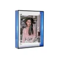 Cadre photo moderne minimaliste en acrylique bleu avec panneaux transparents pour bureau - 35*35*4cm / Bleu