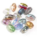 Perle di cristallo artificiale sfaccettate multicolori per la creazione di gioielli fai da te - Confezione da 20 Pezzi (8x11mm) / Colori Misti Ovale Sfaccettato
