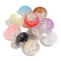 Colorful acrylic large hole beads with silver glitter for DIY jewelry making - 8x14mm / Random Mixed Starry Sky