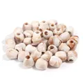 Cuentas de acrílico marmoleado crema y marrón irregulares para creación de joyas - 40 Piezas / Cuentas irregulares marrón claro