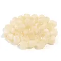 Cuentas de acrílico irregulares blanco crema pulidas para la creación de joyas DIY - 40 Piezas / Cuentas irregulares beige