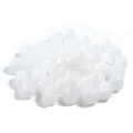 White translucent acrylic loose beads with hole for DIY jewelry making and crafts - 40 Pieces/Pack / Transparent White Barrel Beads