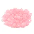 Cuentas de acrílico rosa translúcido con patrón de mármol blanco para joyas hechas a mano - 40 Piezas / Cuentas irregulares rosas