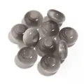 Set of smooth gray and white acrylic large hole beads for DIY jewelry and bag charms accessory. - Gray Cat's Eye / Outer Size Approx 8x14mm, Hole Diameter Approx 5mm