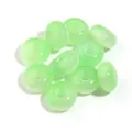 Set of light green marbled acrylic beads with large holes for DIY jewelry making - Green Cat's Eye / Outer Size Approx 8x14mm, Hole Diameter Approx 5mm