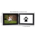 Dimensions of the DIY wooden pet paw print memorial picture frame set - Black Horizontal (Without Ink Pad) / 6 Inch