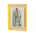 Cadre photo moderne en acrylique jaune transparent avec un design rectangulaire épuré - 35*35*4cm / Jaune
