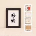 Kit de cadre photo souvenir pour animaux avec tampon encreur sans encre et papiers - 1 Trou / With Ink Pad Kit (5 Inch) / Noir