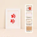 Kit complet de cadre photo souvenir pour animaux avec encreur rouge et cartes blanc - 1 Trou / With Ink Pad Kit (5 Inch) / Blanc