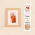 Kit cadre photo commémoratif DIY pour animaux avec tampon encreur et accessoires - 1 Trou / With Ink Pad Kit (5 Inch) / Couleur bois naturel