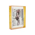 Cadre photo moderne en acrylique orange pour bureau avec finition transparente - Orange