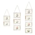 Set di cornici portafoto in legno bianco invecchiato da appendere con 2, 3 e 4 cornici - Set da 2 Cornici / Bianco Retrò
