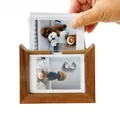 Marco de fotos magnético de madera de nogal para impresiones Instax mini de 3 pulgadas - Madera Maciza de Nogal Negro Magnética / Mini (86x54mm)