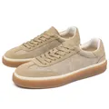 Lässige Herren-Sneaker in Khaki im German Army Trainer Stil mit Strick- und Wildleder-Elementen - 38 / German Training Shoes Stil (8068) / Khaki