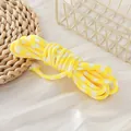 Detailed view of yellow and white houndstooth 5mm paracord cord for DIY lanyards - Yellow White Houndstooth