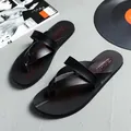 Sandalias de dedo negras para hombre con correas cruzadas y suela plana - 40 / Estilo Negro (D52) / Negro
