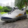 Scarpe da trekking outdoor bianche e blu da uomo con rete e lacci a strozzo - 38 / Stile 31321 Montagna (31321) / Beige Blu