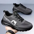 Scarpe da trail running da uomo grigio scuro con suola antiscivolo e rete traspirante - 38 / Stile 31036 (31036) / Nero