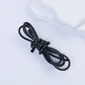 Detailansicht der 2,5 mm dicken schwarzen koreanischen Wachsschnur für DIY-Schmuck - Schwarz
