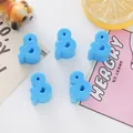 Close-up view of vibrant blue acrylic ampersand symbol beads for handmade jewelry - & Symbol (6mm Hole) / Blue
