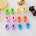 Close-up of colorful 6mm large hole acrylic oval beads for DIY jewelry making - Number 0 / 6mm / Random Mixed Colors