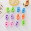 Detail view of colorful 6mm acrylic number 5 beads for DIY handmade jewelry crafts - Number 5 / 6mm / Multicolor Mixed