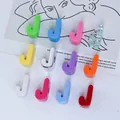 Vibrant multi-colored 6mm acrylic J-letter beads for DIY phone straps and jewelry - Letter J / 6mm Aperture / Purple