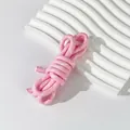 Close-up of 5mm pink braided polyester cord for DIY handmade bag straps and keychains - Trial Style / 1 Meter / Light Pink