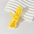 Macro detail of 5mm yellow and white braided polyester cord for DIY fashion crafts - Trial Style / 1 Meter / Yellow