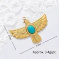 Close-up of turquoise eagle pendant with 36.8mm by 27.7mm dimensions and 3.4g weight - Eagle