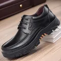 Chaussure décontractée en cuir noir pour homme avec semelle en caoutchouc durable - 40 / Style 3927 / Noir
