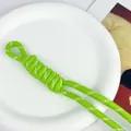 Green 5mm paracord woven lanyard for DIY phone chains and keychains - Braided Rope Knot Charm / Grass Green