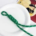 Green 5mm braided paracord lanyard for DIY keychains and phone charms - Braided Rope Knot Charm / Dark Green
