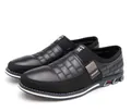 Stilvolle schwarze Herren-Loafer zum Hineinschlüpfen in Übergrößen mit M-Logo-Detail - 38 / Slipper Schwarz