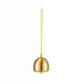 Minimalist matte brass bell pendant with yellow cord for DIY wind chimes and car decor - Christmas Bell / 1 Piece / Yellow Rope
