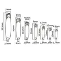 Detaillierte Maße von silbernen Sicherheitsnadeln in sieben Größen für DIY-Bastelarbeiten - Ca. 4.5*19mm / 20er Set / Silber