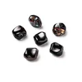 Primo piano di perle di vetro di cristallo sfaccettate con finitura arcobaleno - 20 Pezzi (circa 8x9.5mm) / Nero