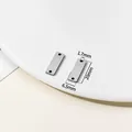Detail showing 20mm x 6.5mm stainless steel blank rectangular jewelry tag dimensions - Double Hole Rectangle / 10 Pieces Pack / Steel Color Rectangular