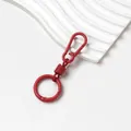 Dettaglio di un moschettone portachiavi rosso opaco in lega di zinco per borse - Mini Portachiavi Moschettone a Molla (AC4948) / 1 set / Rosso