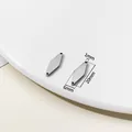 Detailed view of rhombus stainless steel tag with dimensions 20x6mm for jewelry making - Double Hole Rhombus / 10 Pieces Pack / Silver Rhombus