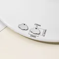 Close-up of a cloud-shaped stainless steel charm showing precise 15mm size dimensions - Steel Color Cloud