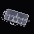 Boîte de rangement en PP transparent à 10 compartiments avec détails de 128 mm - 7 Grilles / 1 Pièce / Transparent
