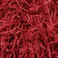 Primo piano di carta triturata rosso acceso per riempimento scatole regalo di lusso - 50g/Confezione (circa 3mm di larghezza) / Rosso