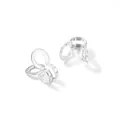 Connettore a doppio anello in ferro argentato per collane e braccialetti fai-da-te - Connettore per Catena a Sfere (AC4887) / 30 Pezzi (Circa 4.5*7.5mm) / Argento