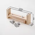 Verstellbarer Holz-Webrahmen für Armbänder mit Maßen und Metallclips für DIY-Schmuck - Verstellbare Holz Webklammer (Inklusive 2 Clips)