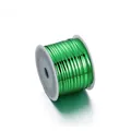 Professional green metallic PET twist ties on spool for bread food gift bag sealing - 1 Roll (Approx 91 Meters) / Green