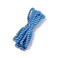 Macro detail of blue and white twisted cotton cord for DIY crafts and gift wrapping. - 5 Meters / Blue & White