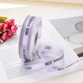 Nastro in organza lavanda premium con stampa Best Wishes For You per regali - Confezione da 2 Metri / Viola chiaro