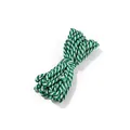 Close-up detail of green and white twisted bicolor braided cotton rope texture - 5 Meters / Green/White