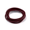 Detail view of 3.0mm burgundy red Korean wax cord with textured snakeskin weave pattern - Approx 3.5mm Diameter-10 Meters / Burgundy